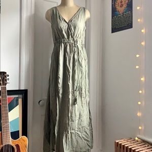 Khaki Green Maxi Dress